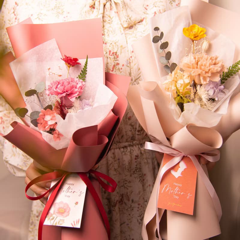 【春夏浪漫】母親節花束 永生花 乾燥花  / 康乃馨花束 共2款