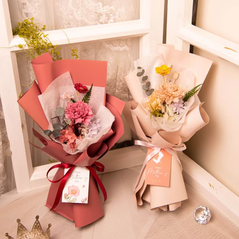 【春夏浪漫】母親節花束 永生花 乾燥花  / 康乃馨花束 共2款