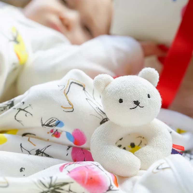 加購用【熊搖鈴】有機棉 安撫玩具 搖鈴玩具 日本Haruulala