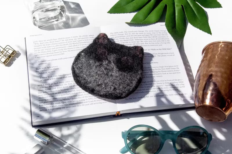 情人節禮物 聖誕交換禮物 森林系羊毛氈杯墊 動物杯墊-貓咪吸水墊