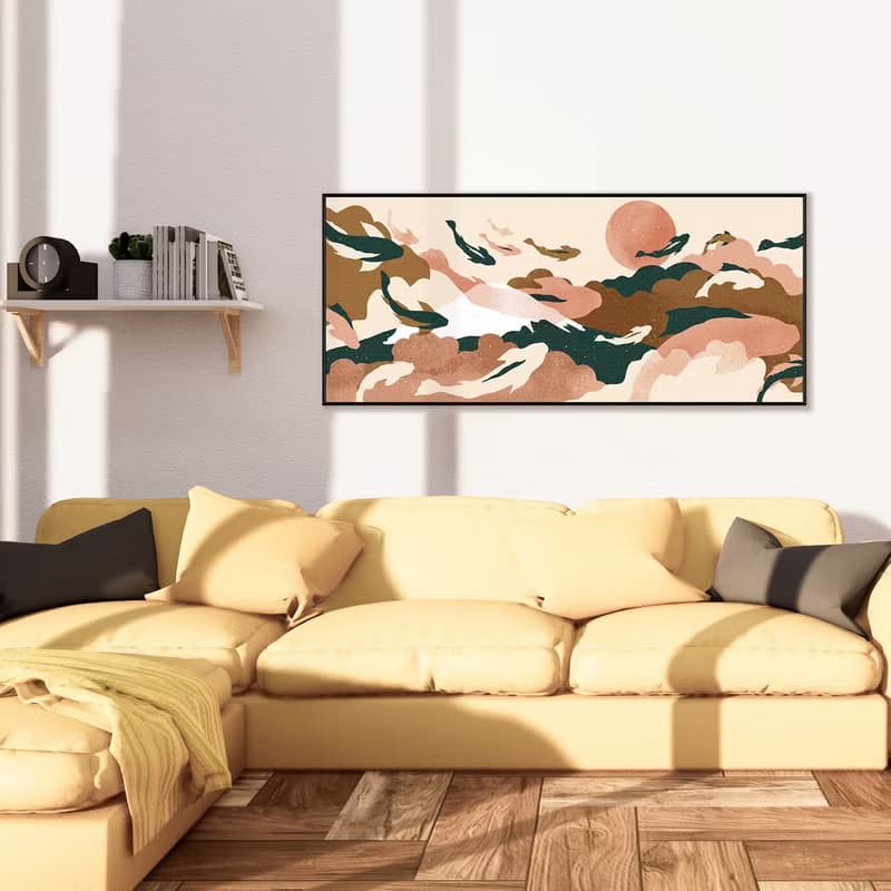錦鯉 • 悠游自在 - 日式床頭畫/日本風格掛畫/客廳裝飾畫/辦公室