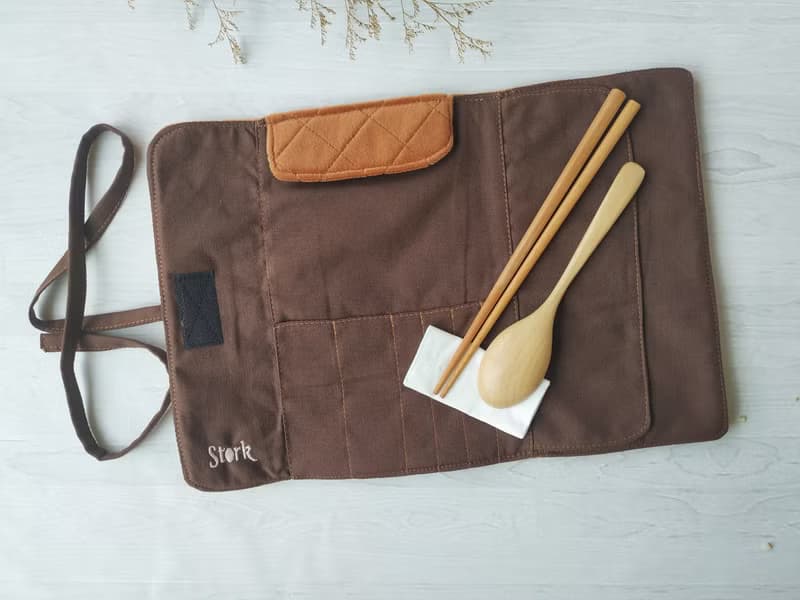 多功能筆袋│水彩筆袋│文具│餐具收納－小牛 / 小巴哥