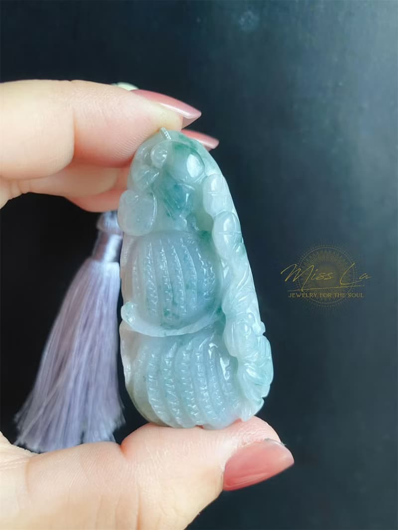 天然緬甸玉 翡翠 花生好事 蝙蝠 人生如意 長壽 發財 包掛 禮物