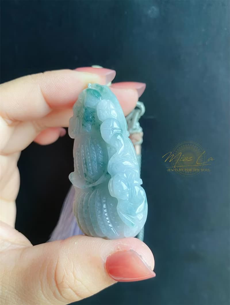 天然緬甸玉 翡翠 花生好事 蝙蝠 人生如意 長壽 發財 包掛 禮物