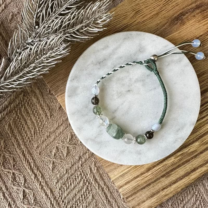 翡翠玉貔貅安撫編織手鍊