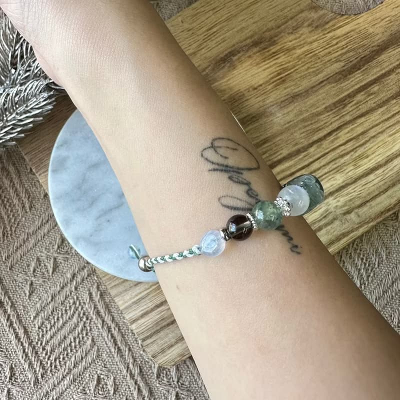 翡翠玉貔貅安撫編織手鍊