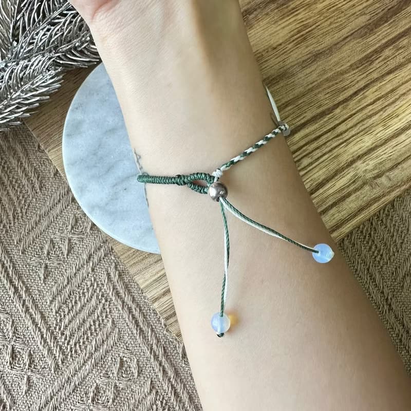 翡翠玉貔貅安撫編織手鍊