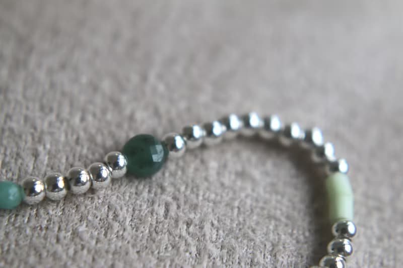 手環 祖母綠 瑪瑙 天然石 - 美好的日子 -