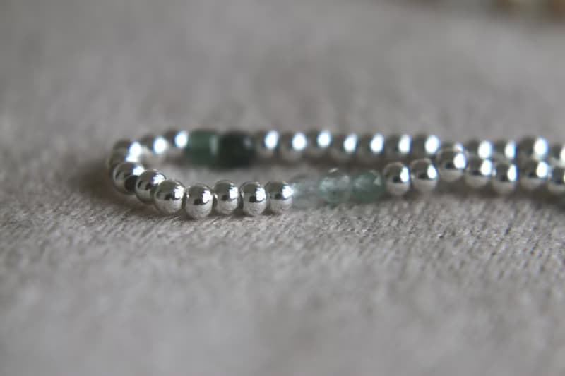 手環 祖母綠 瑪瑙 天然石 - 美好的日子 -