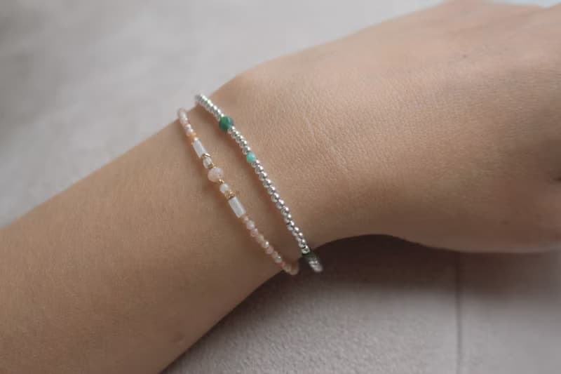 手環 祖母綠 瑪瑙 天然石 - 美好的日子 -