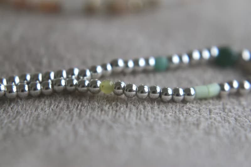 手環 祖母綠 瑪瑙 天然石 - 美好的日子 -