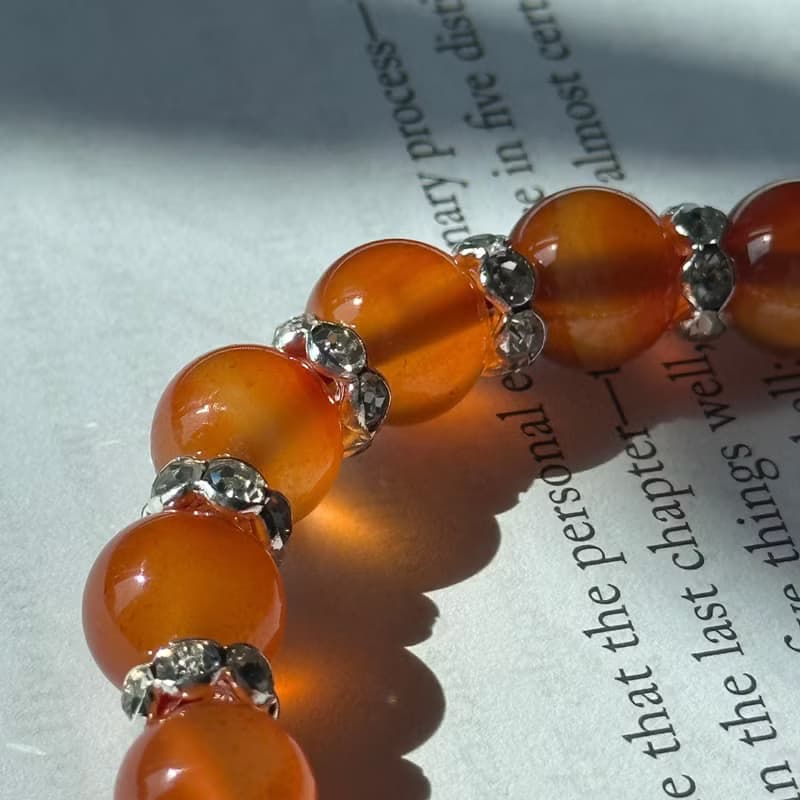 【巨蟹獅子座|7月】紅瑪瑙鍍銀手鏈 正面能量 鎮定自信 安穩睡眠