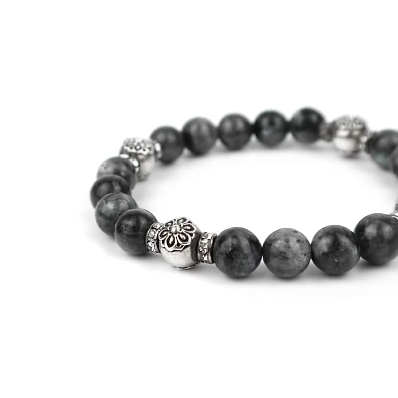 Korea traditional DanCheng labradolite Silver bracelet / Cheong - 9