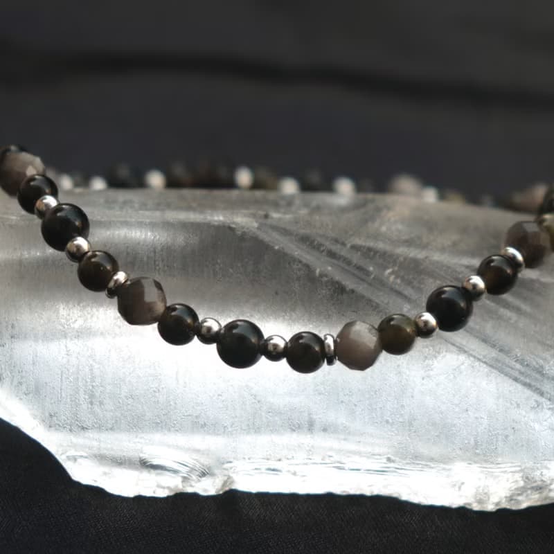黑曜石手鍊-銀曜石-金曜石-招財-平安-防小人
