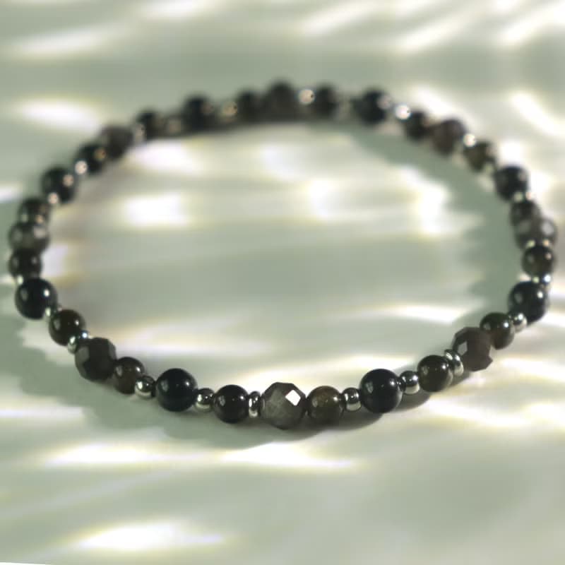 黑曜石手鍊-銀曜石-金曜石-招財-平安-防小人