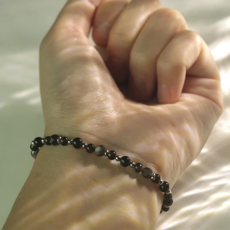 黑曜石手鍊-銀曜石-金曜石-招財-平安-防小人