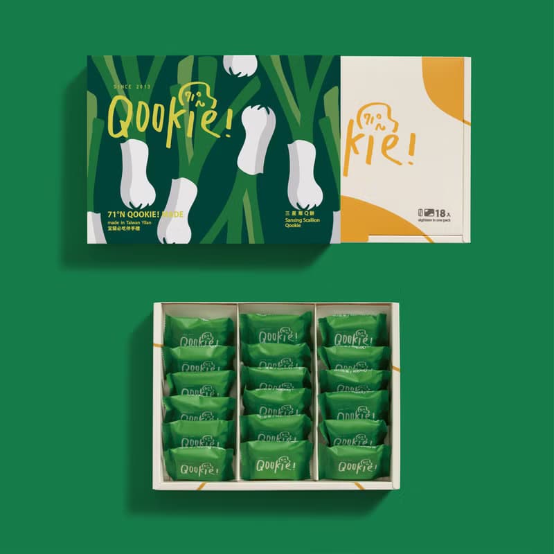 Qookie!端午禮盒【單款系列】三星蔥雪Q餅乾禮盒_18入