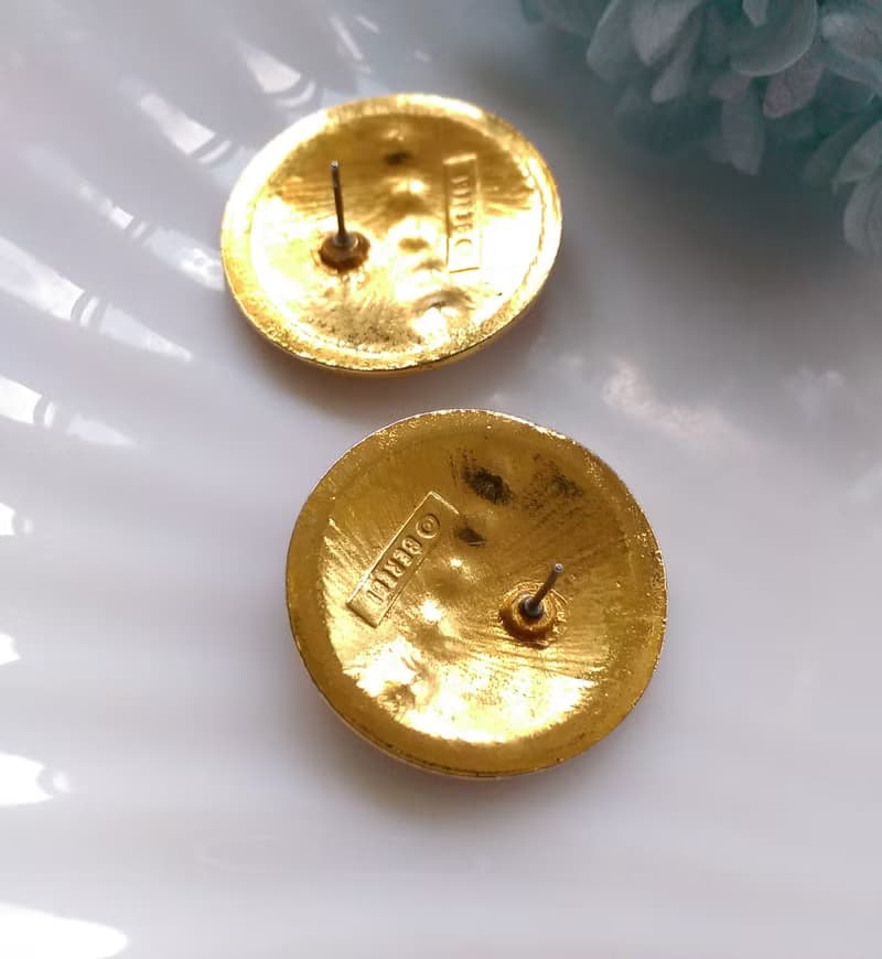 Vintage Jewelry 西洋古董飾品 BEREBI 彩琺瑯 針式耳環
