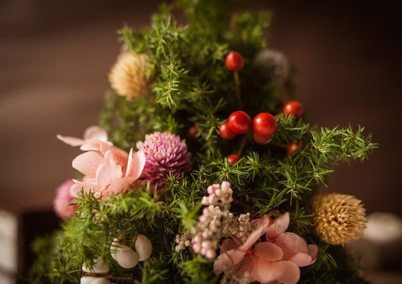 Fleurir朵朵時光 |聖誕樹 聖誕小樹 乾燥花 松果聖誕花圈交換禮物