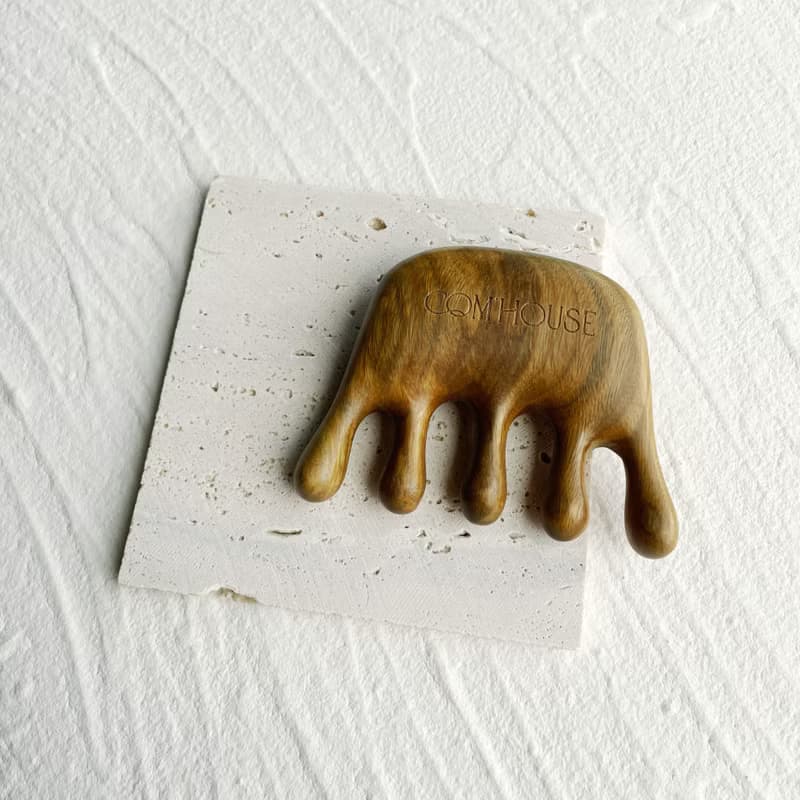 【快速出貨】天天梳 按摩木梳 | 綠檀木梳 經絡按摩梳 經絡梳