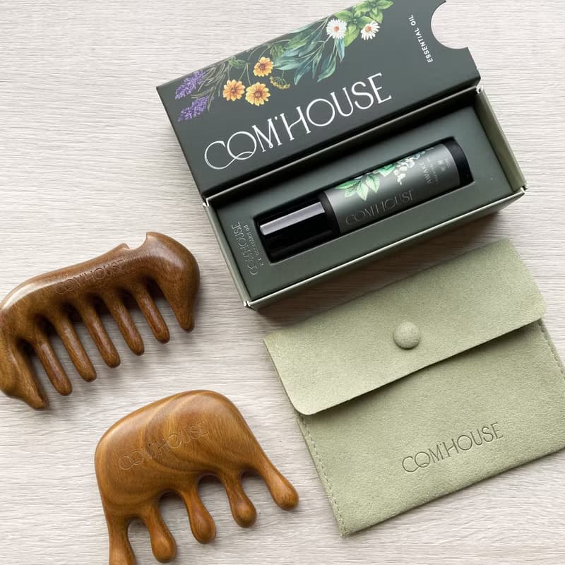 【快速出貨】天天梳 按摩木梳 | 綠檀木梳 經絡按摩梳 經絡梳