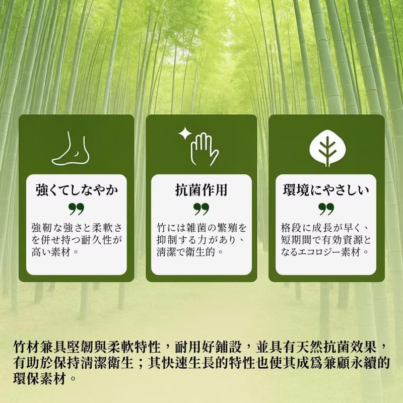 【質感美學】竹製地毯Force 天然竹材 抗菌除臭 寵物適用 好清潔