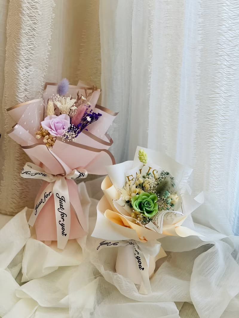 單朵永生玫瑰花束   你是我心中的唯一