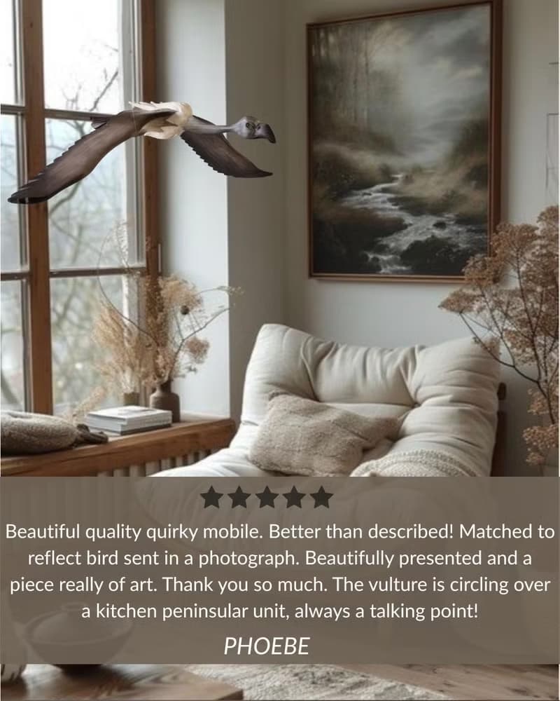 秃鹫悬挂饰 | 手工雕刻木质艺术鸟家居装饰品