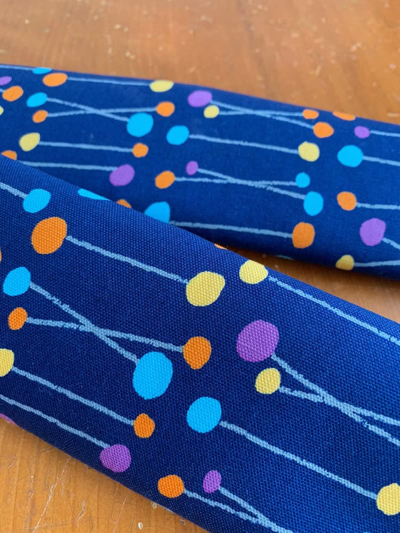 文青風環保筷袋  彩色點點 藍 手作餐具袋.交換禮物.嚴選最