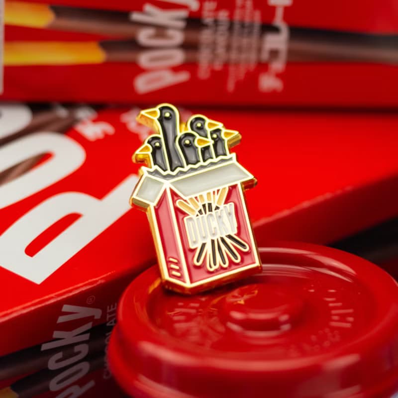 Ducky Chocolate Biscuit Stick Enamel Pin