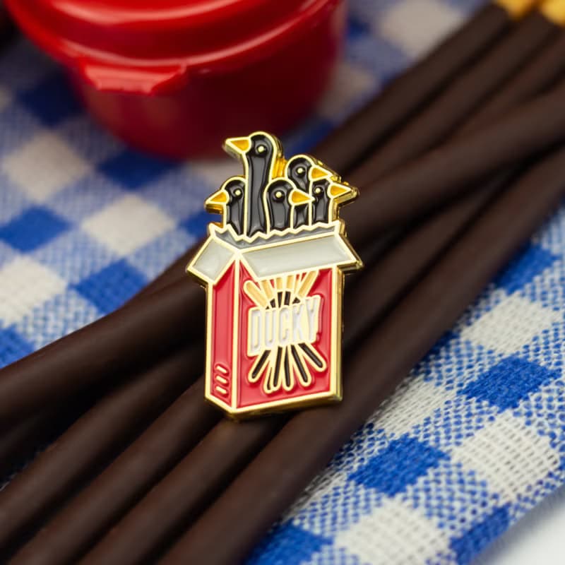 Ducky Chocolate Biscuit Stick Enamel Pin