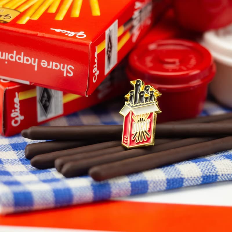 Ducky Chocolate Biscuit Stick Enamel Pin