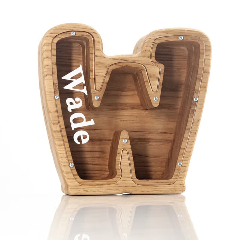 Letter piggy bank for boys girls baby, Money Saving Box shower Customized gift
