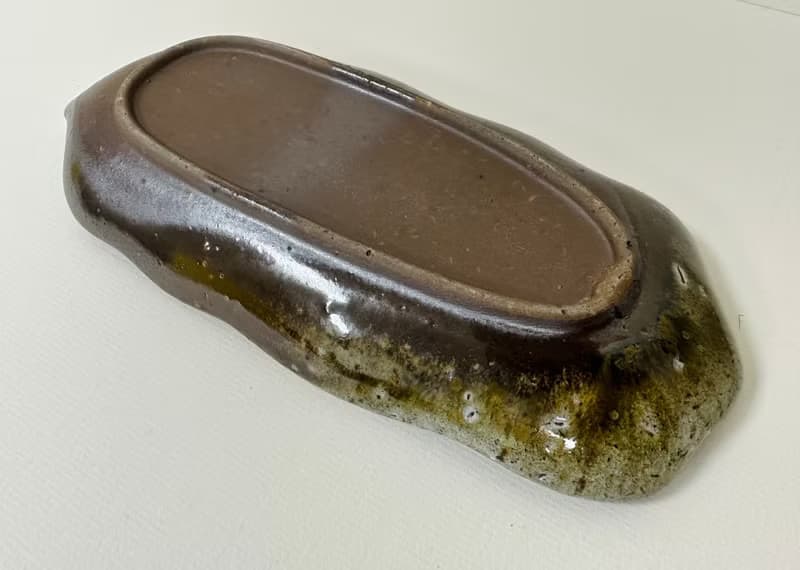 柴燒點心盤  木材燒製 落灰 自然紋理  葉盤