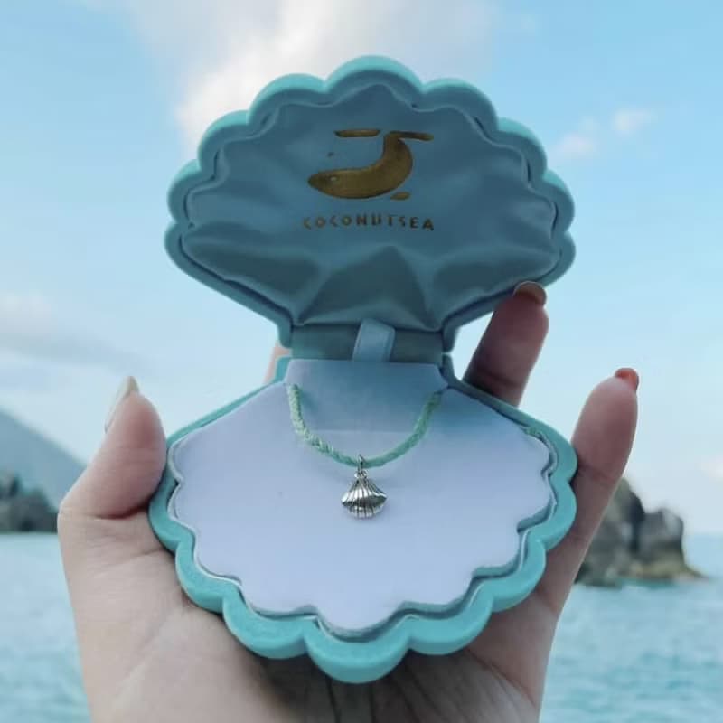 海洋 珠寶盒 美人魚的貝殼飾品盒 戒指盒 耳環 項鍊 收納盒