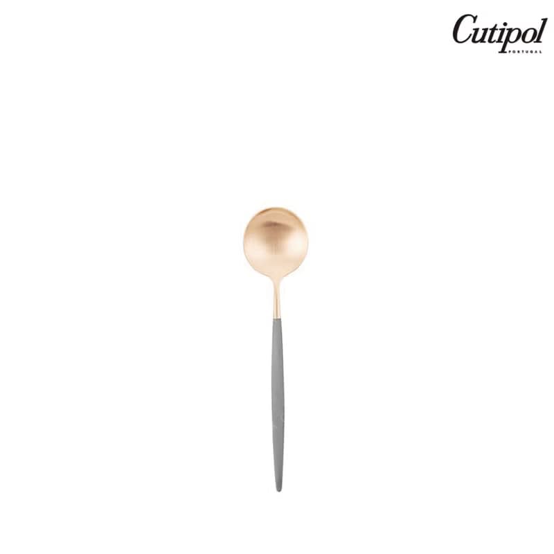 葡萄牙Cutipol GOA灰玫瑰金18cm點心匙