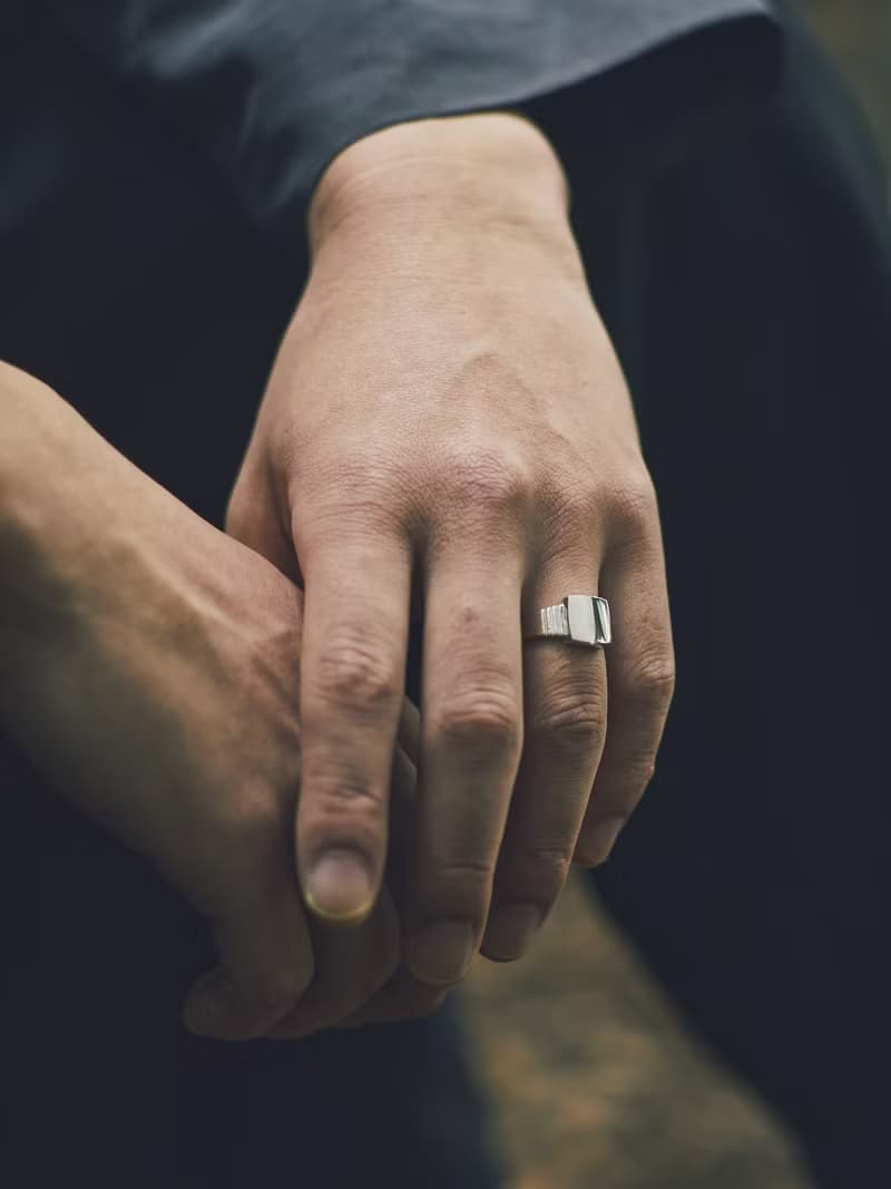 ljós og skuggi ring　Lサイズ ユニセックス シグネットリング　シルバーリング