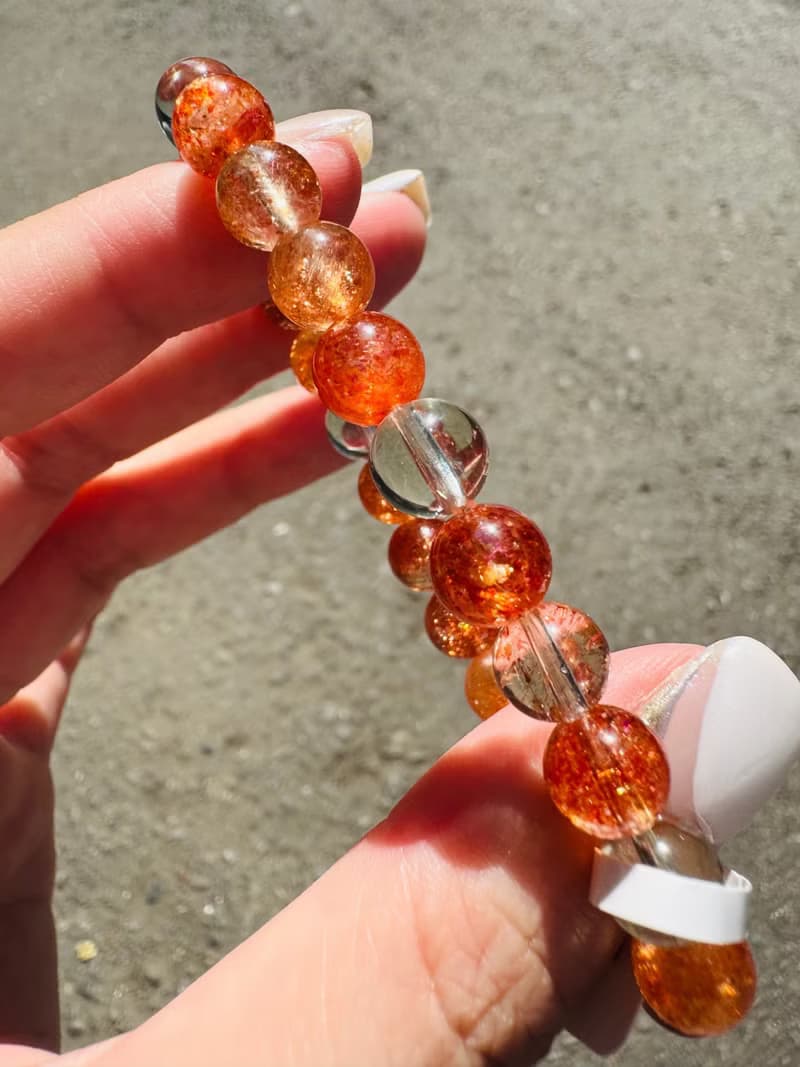 精品阿魯沙7.5mm15.1g金太陽共生水晶化太歲招財事業擋煞招貴人