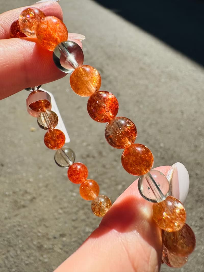 精品阿魯沙7.5mm15.1g金太陽共生水晶化太歲招財事業擋煞招貴人