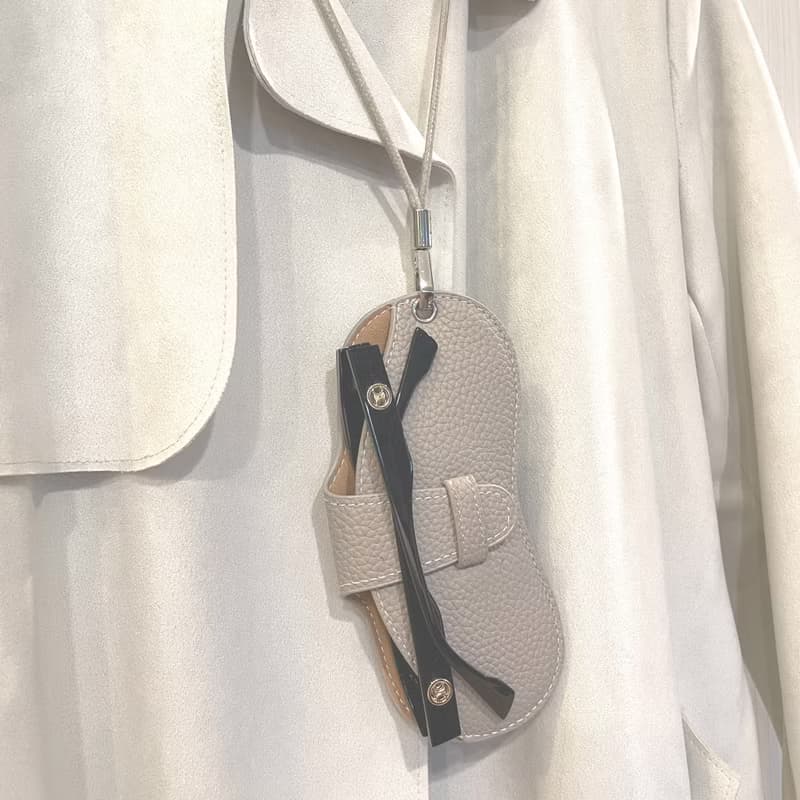 時尚荔枝皮紋╳軟質眼鏡套_附掛繩