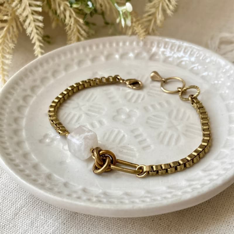 老林雜貨 | 方塊白幽靈手鍊