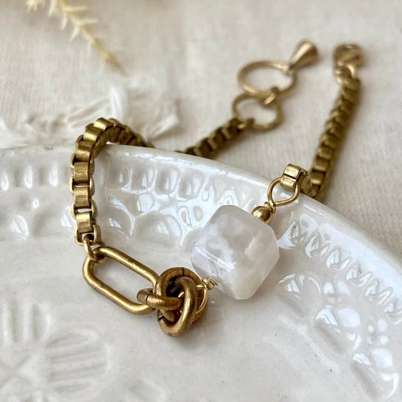 老林雜貨 | 方塊白幽靈手鍊