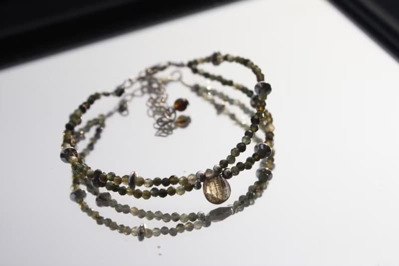 碧草| 自然植系// 綠碧璽純銀手鍊//