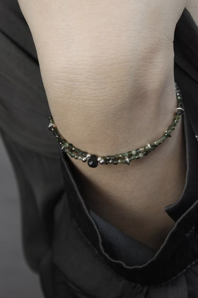 碧草| 自然植系// 綠碧璽純銀手鍊//