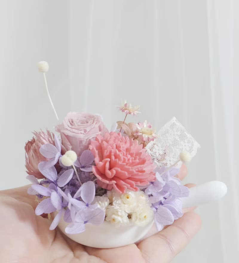 一起過日子 莫蘭紫康乃馨 結婚捧花永生乾燥花情人節畢業花束七夕