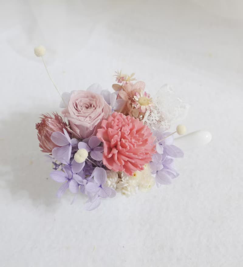 一起過日子 莫蘭紫康乃馨 結婚捧花永生乾燥花情人節畢業花束七夕