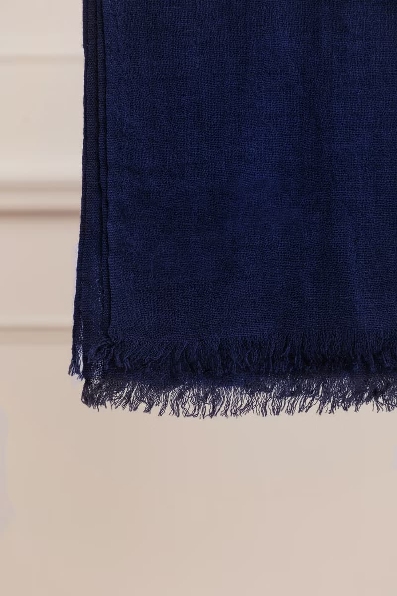 CASHMERE 精薄超高支紗喀什米爾披肩 | DENIM BLUE |