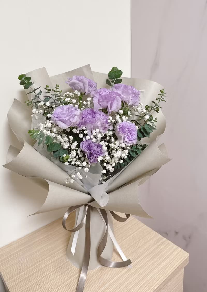 桔梗滿天星鮮花束 限雙北快遞