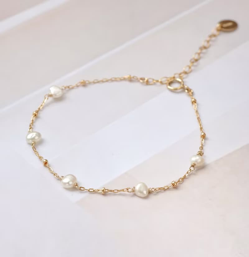 光點 巴洛克珍珠14kgf手鍊