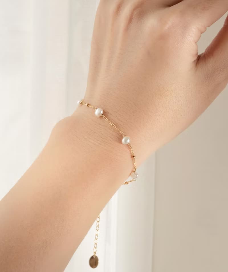 光點 巴洛克珍珠14kgf手鍊